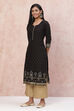 Red Cotton Flex Straight Kurta image number 3