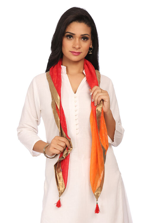 Red Chiffon Scarf image number 1