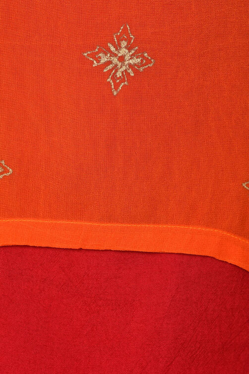 Orange A-Line Georgette Indie Top image number 5