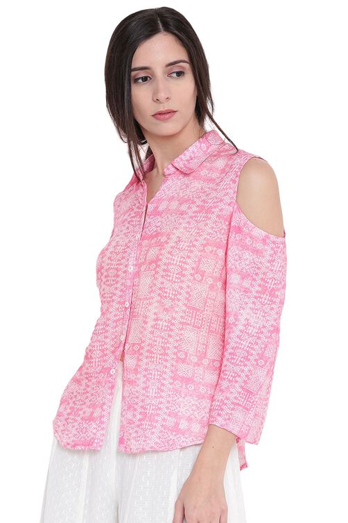 Pink Viscose Indie Top image number 3