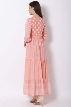 Peach Viscose Dress image number 4