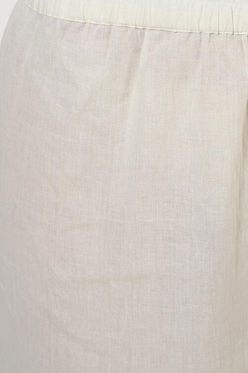 Off White Viscose Rayon Culottes image number 1