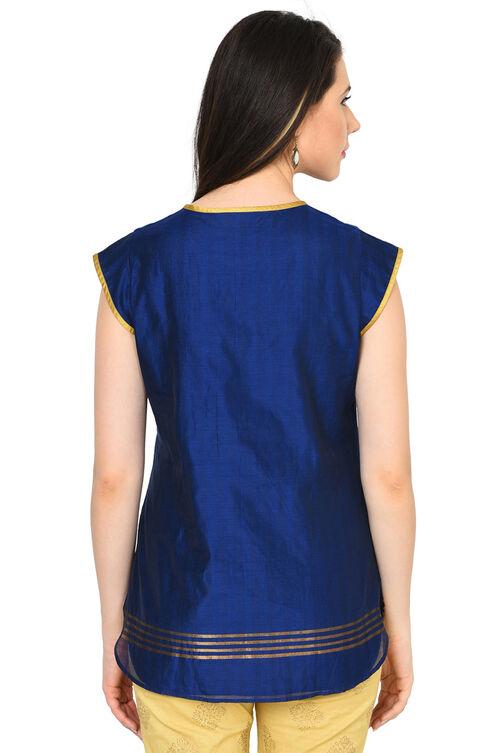 Indigo Straight Polyester Indie Top image number 3