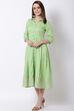 Green Cotton Kalidar Dress image number 0