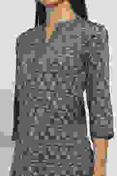 Navy Blue Printed Straight Kurta Set image number 1