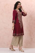 Pink A-Line Kurta image number 3