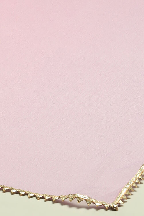 Pink Cotton Blend Printed Kurta & Pants Suit Set image number 3