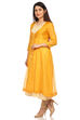 Red Kalidar Poly Cotton Kurta image number 3