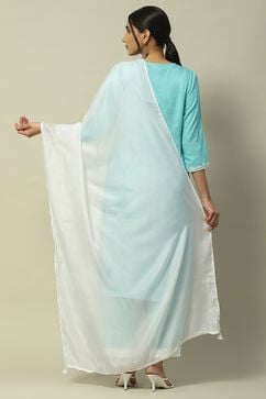 White Polyester Dupatta image number 2