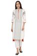 White Straight Cotton Kurta image number 0