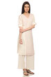 Ecru Straight Cotton Kurta image number 3