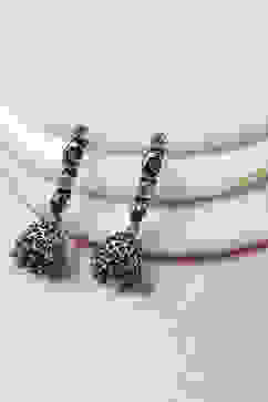 Purple-White Alloy Jhumkas image number 0