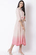 Off White Viscose Kalidar Dress image number 3