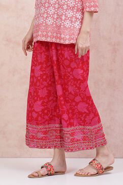 Pink LIVA Palazzo Pants image number 2