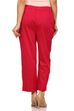 Pink Straight Viscose Slim Pants image number 2