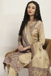Sand Yellow Art Silk Straight Suit Set image number 7
