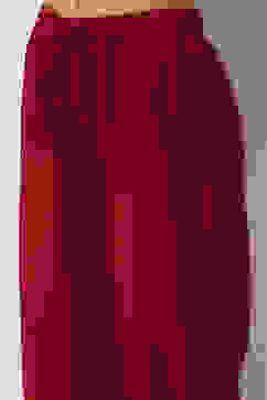 Maroon Cotton Printed Straight Kurta Set image number 2