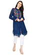 Indigo Straight Viscose Kurta image number 0