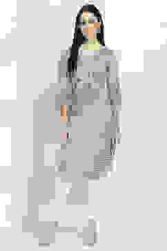 Indigo Cotton Printed Straight Kurta image number 5