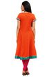 Orange Cotton Anarkali Kurta image number 3