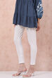 Off White Cotton Leggings image number 3