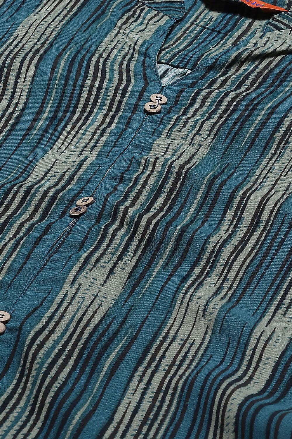 Blue LIVA Straight Kurta image number 1