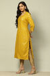Yellow Printed Festive Straight Kurta image number 2