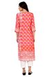 Pink Straight Rayon Kurta image number 3