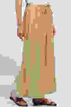 Gold-Toned Solid Flared Palazzos image number 3