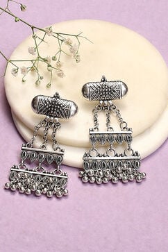 Silver Alloy Earrings image number 0