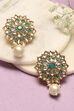 Green Alloy Earrings image number 0