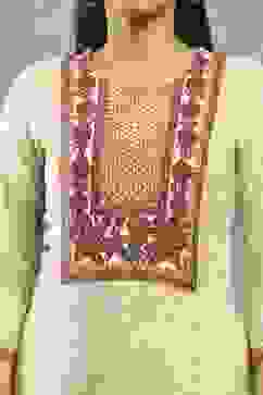 Beige Viscose Straight Kurta Pants Set image number 1