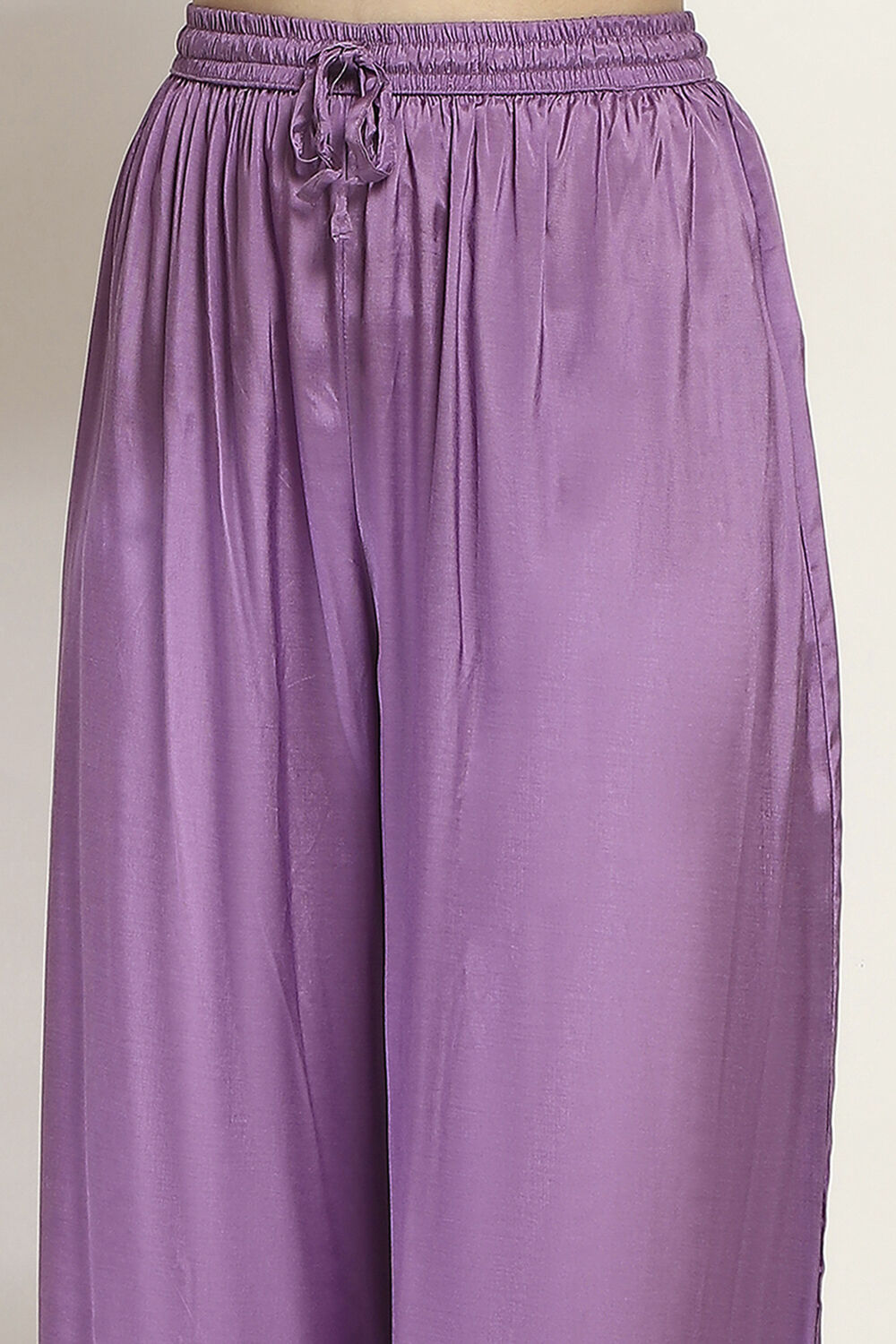 Lavender Viscose Gathered Set image number 2