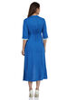 Blue Asymmetric Viscose Dress image number 3