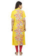 Yellow A Line Viscose Rayon Kurta image number 4