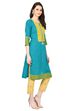 Green Straight Poly Cotton Kurta image number 2