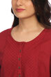 Maroon Viscose Rayon Short Top image number 1