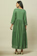 Sage Green Viscose Tiered Dress image number 4