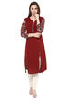 Black Straight Viscose Rayon Kurta image number 0