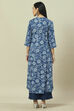 Indigo LIVA Straight Printed Dress image number 4