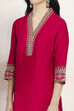 Red Viscose Straight SET image number 1