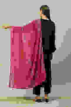 Purple Polyester Printed Dupatta image number 1