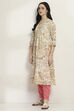 Yellow Cotton Kalidar Kurta image number 5