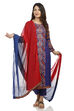 Blue & Maroon Poly Cotton Stoles image number 1