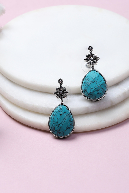 Turquoise Alloy Drop & Danglers image number 0