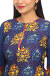 Indigo Straight Polyester Kurta image number 1