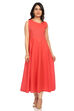 Coral Kalidar Poly Cotton Kurta image number 4