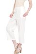 Off White Cotton Fusion Pants image number 2