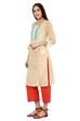 Yellow Straight Cotton Kurta image number 2