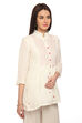 Ecru Flared Cotton Indie Top image number 2